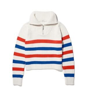 Kule The Matey Sweater Cream/Blue/Poppy Small NWT